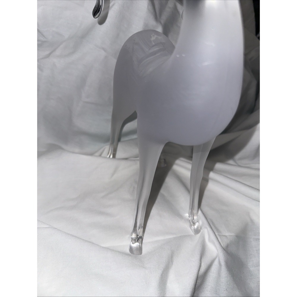 Frosted Acrylic Reindeer Candle Holder w/ Chrome Antlers Holiday Decor (2) - Picture 6 of 7
